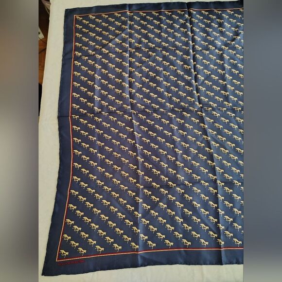 Kentucky Derby Horse Park 💯 Silk Scarf Vintage - Picture 4 of 14